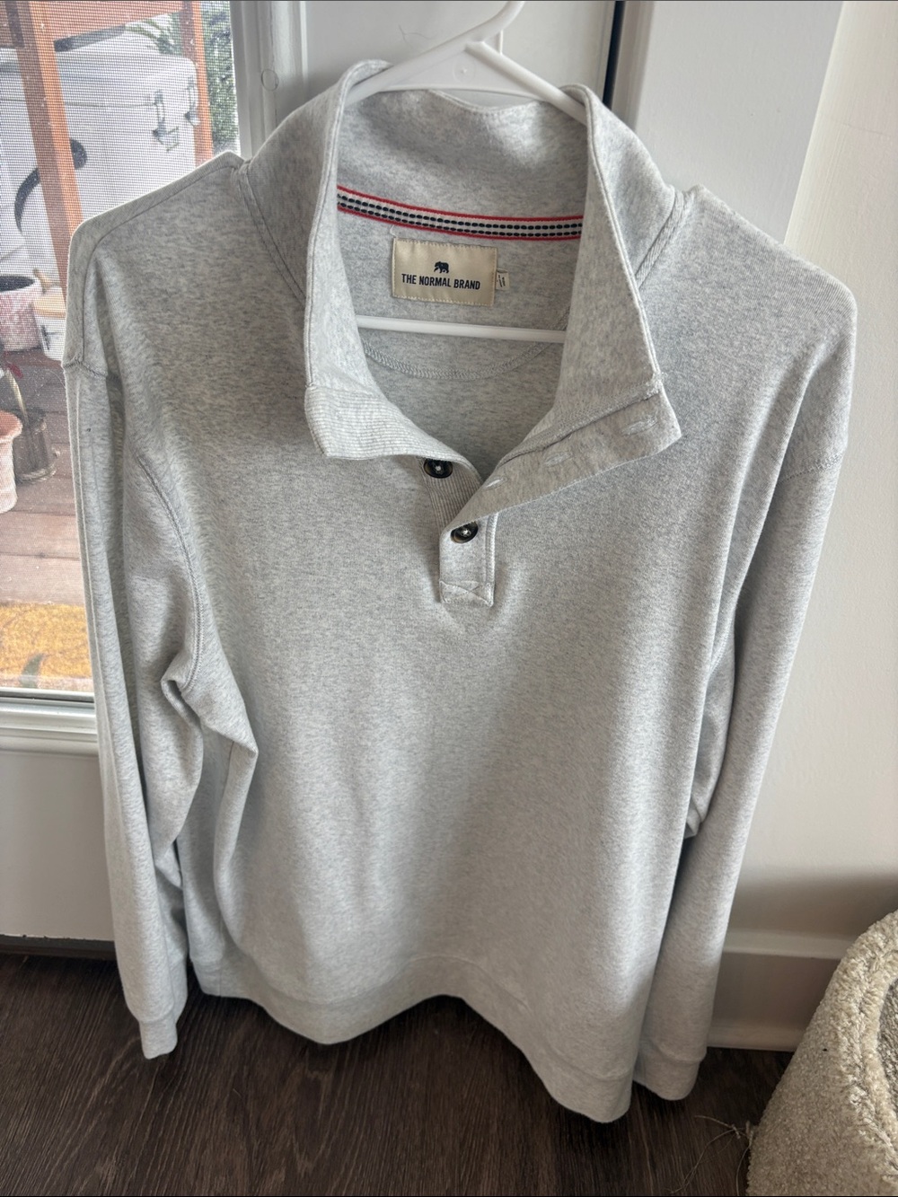 The Normal Brand Men's Light Gray Zip-Up Sweater